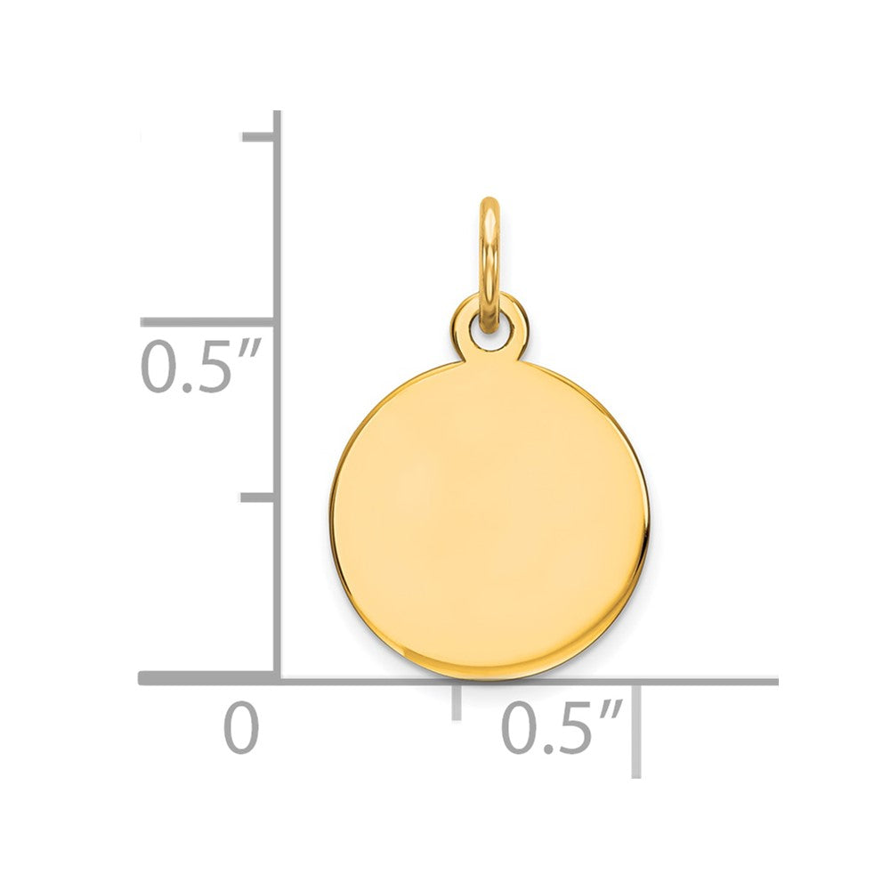 14K Round Disc Charm