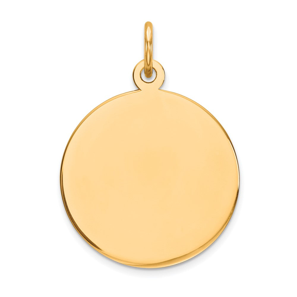 14K Round Disc Charm