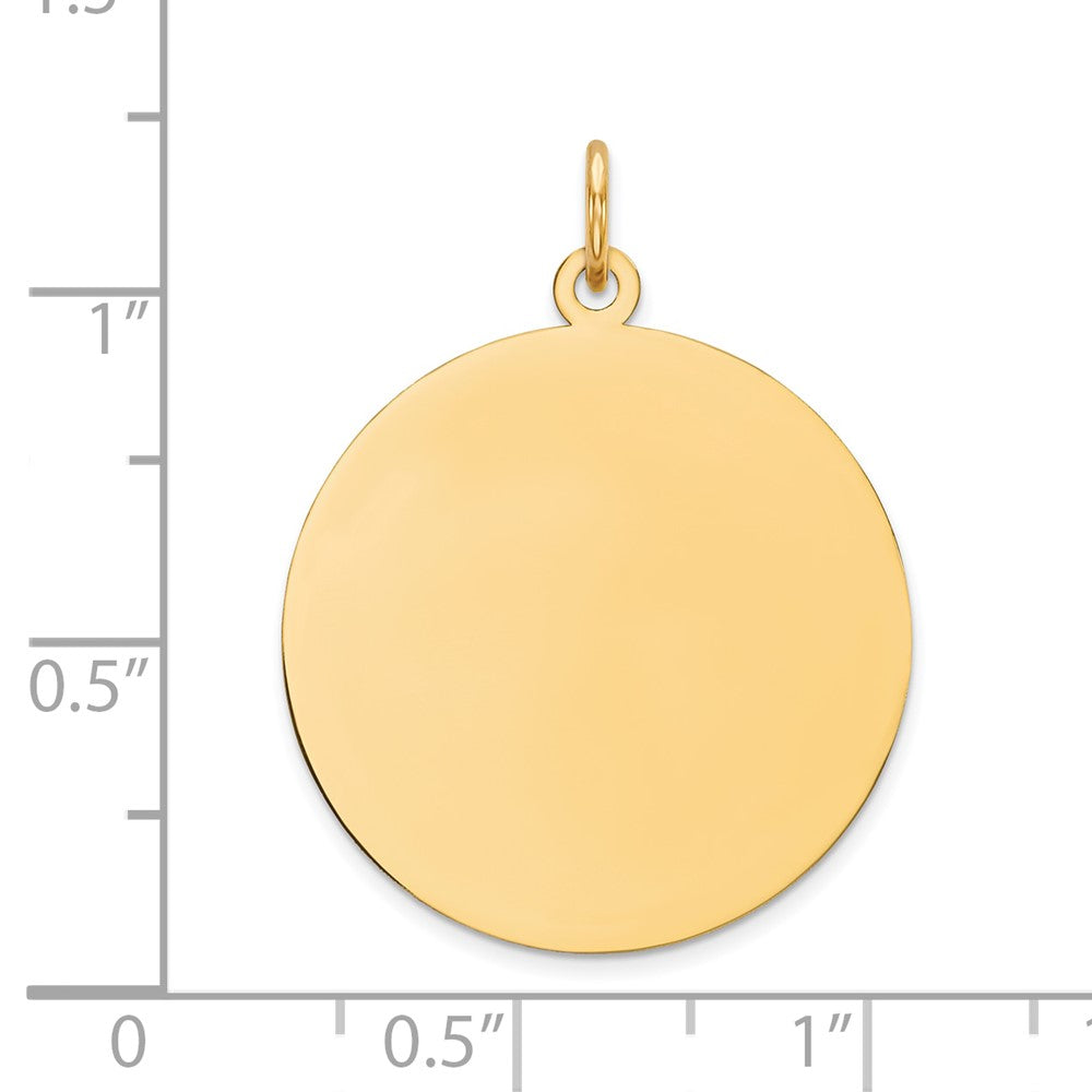 10K Plain .013 Gauge Circular Engravable Disc Charm