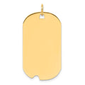 14k Plain .011 Gauge Engravable Dog Tag w/Notch Disc Charm