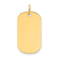 14k Plain .027 Gauge Engraveable Dog Tag Disc Charm