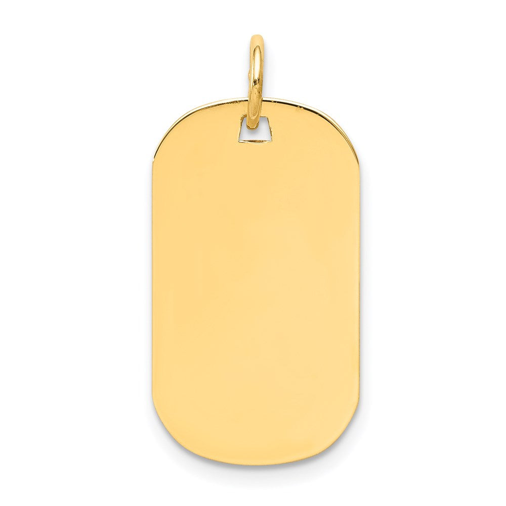 14k Plain .011 Gauge Engraveable Dog Tag Disc Charm