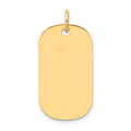 14k Plain .011 Gauge Engraveable Dog Tag Disc Charm