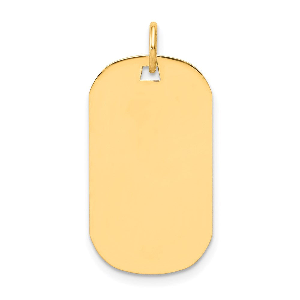 14k Plain .011 Gauge Engraveable Dog Tag Disc Charm