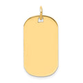 14k Plain .027 Gauge Engraveable Dog Tag Disc Charm