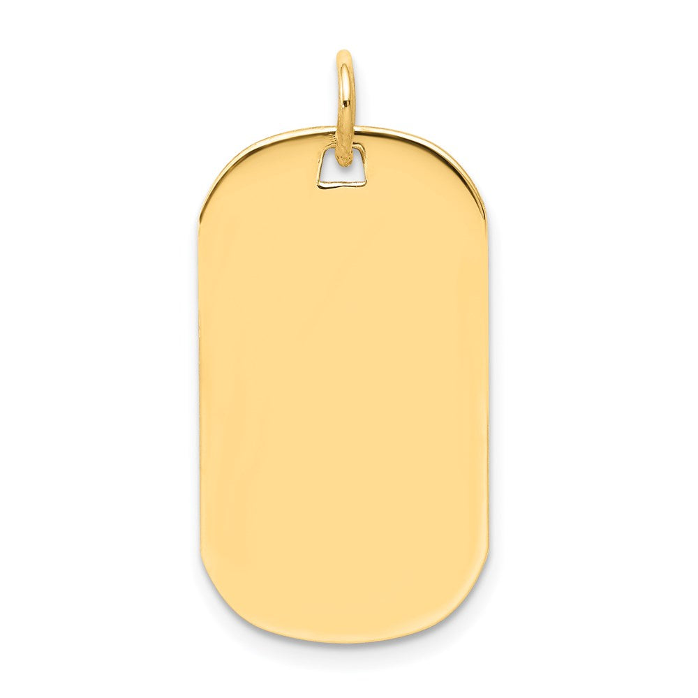 14k Plain .027 Gauge Engraveable Dog Tag Disc Charm