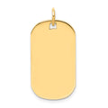 10k Plain .018 Gauge Engraveable Dog Tag Disc Charm