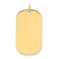 14k Plain .013 Gauge Engraveable Dog Tag Disc Charm