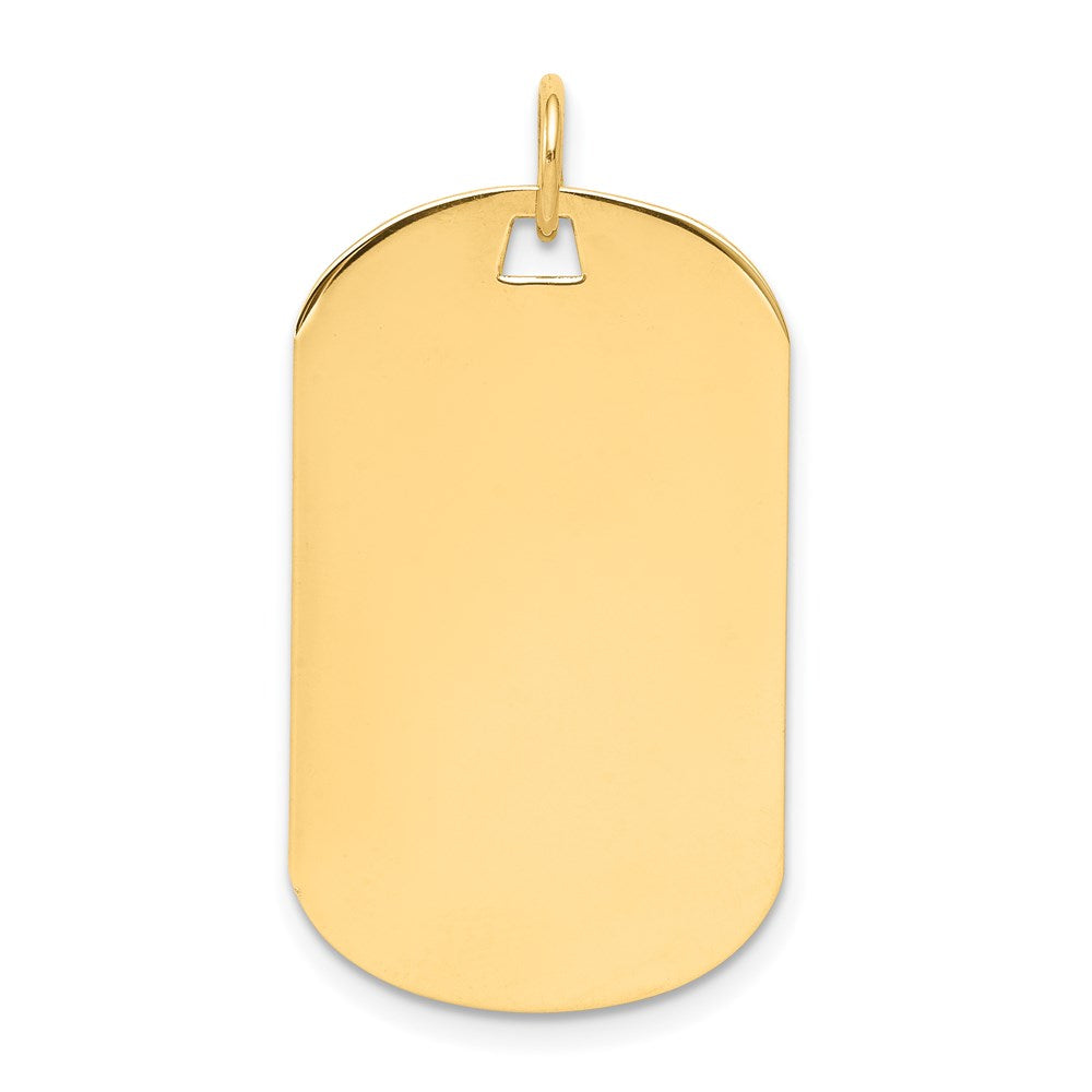 14k Plain .011 Gauge Engraveable Dog Tag Disc Charm