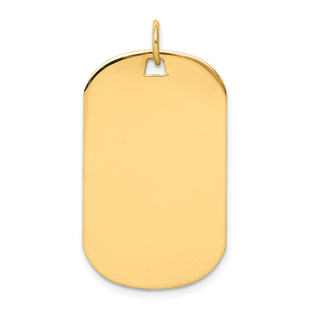 14k Plain .018 Gauge Engraveable Dog Tag Disc Charm