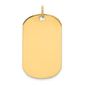14k Plain .027 Gauge Engraveable Dog Tag Disc Charm