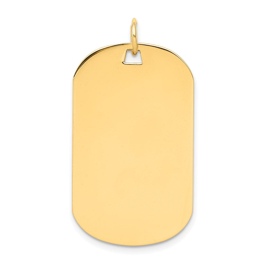 14k Plain .018 Gauge Engraveable Dog Tag Disc Charm
