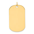 14k Plain .018 Gauge Engraveable Dog Tag Disc Charm
