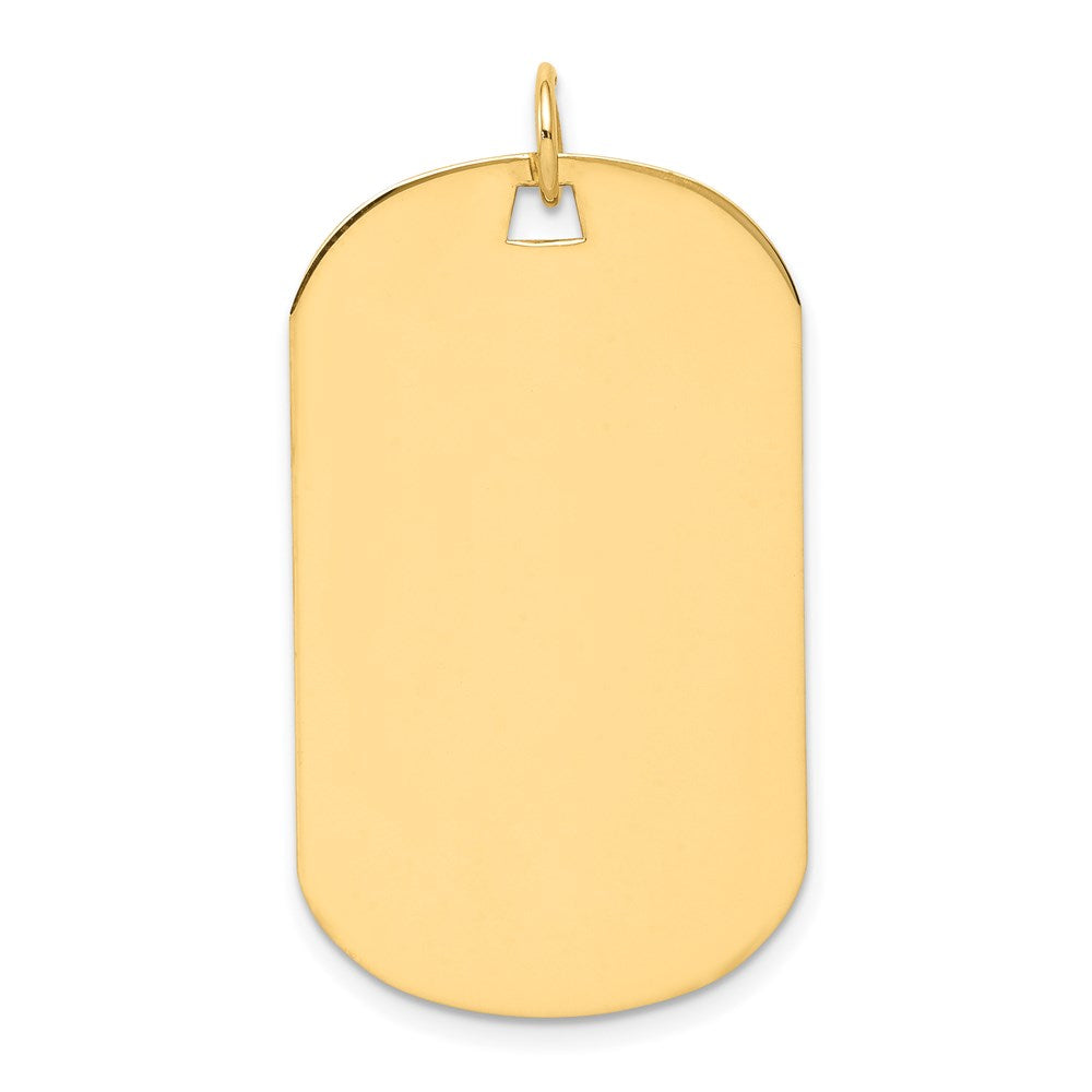 14k Plain .018 Gauge Engraveable Dog Tag Disc Charm