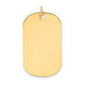 14k Plain .018 Gauge Engraveable Dog Tag Disc Charm