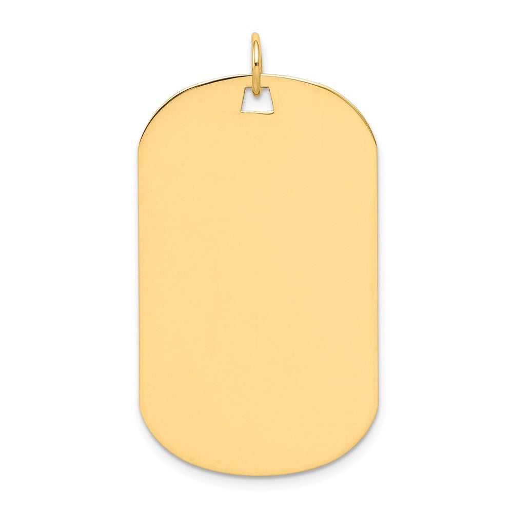 14k Plain .013 Gauge Engraveable Dog Tag Disc Charm