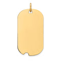 14k Plain .027 Gauge Engraveable Dog Tag w/Notch Disc Charm