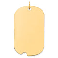 14k Plain .027 Gauge Engraveable Dog Tag w/Notch Disc Charm