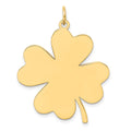 14k Plain .018 Gauge Engravable Clover Disc Charm