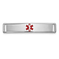 14K WG Epoxy Enameled Medical ID Ctr Plate # 816
