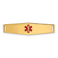 14K Epoxy Enameled Medical ID Ctr Soft Diamond Shape Plate # 817