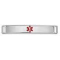 14K WG Epoxy Enameled Medical ID Ctr Plate # 818