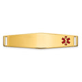 14K Epoxy Enameled Medical ID Off Ctr Soft Diamond Shape Plate # 818