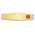 14K Epoxy Enameled Medical ID Off Ctr Soft Diamond Shape Plate # 819