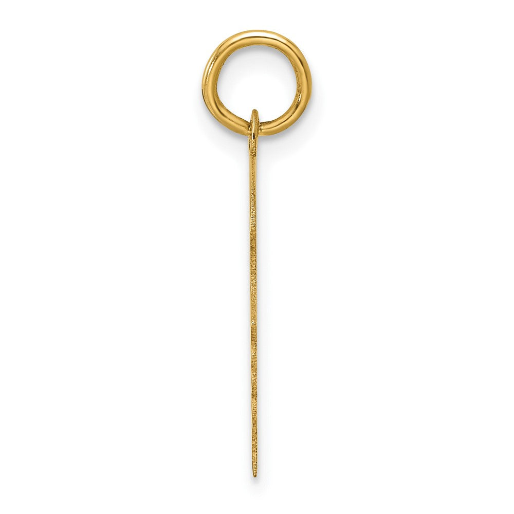 14k Plain Medium .013 Gauge Facing Right Engravable Girl Head Charm
