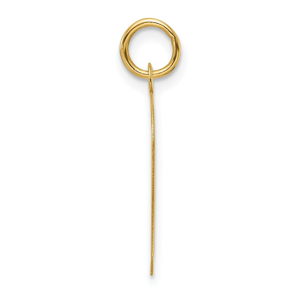14k Plain Medium .013 Gauge Facing Left Engravable Boy Head Charm