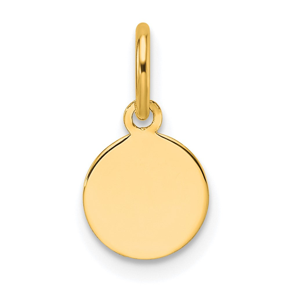 10k Plain .013 Gauge Circular Engravable Disc Charm