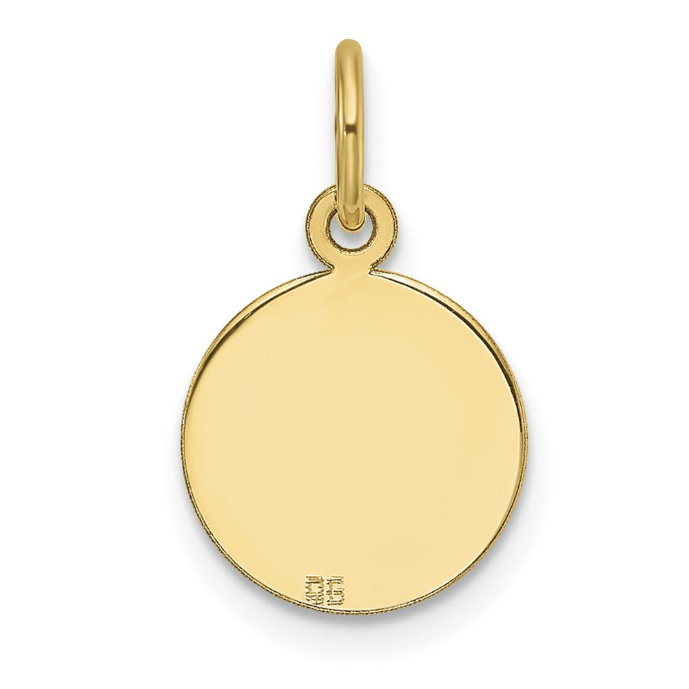 10k Plain .018 Gauge Circular Engravable Disc Charm