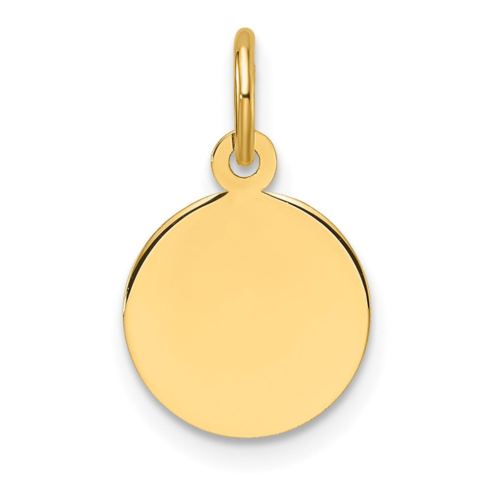 14k Plain .027 Gauge Circular Engravable Disc Charm