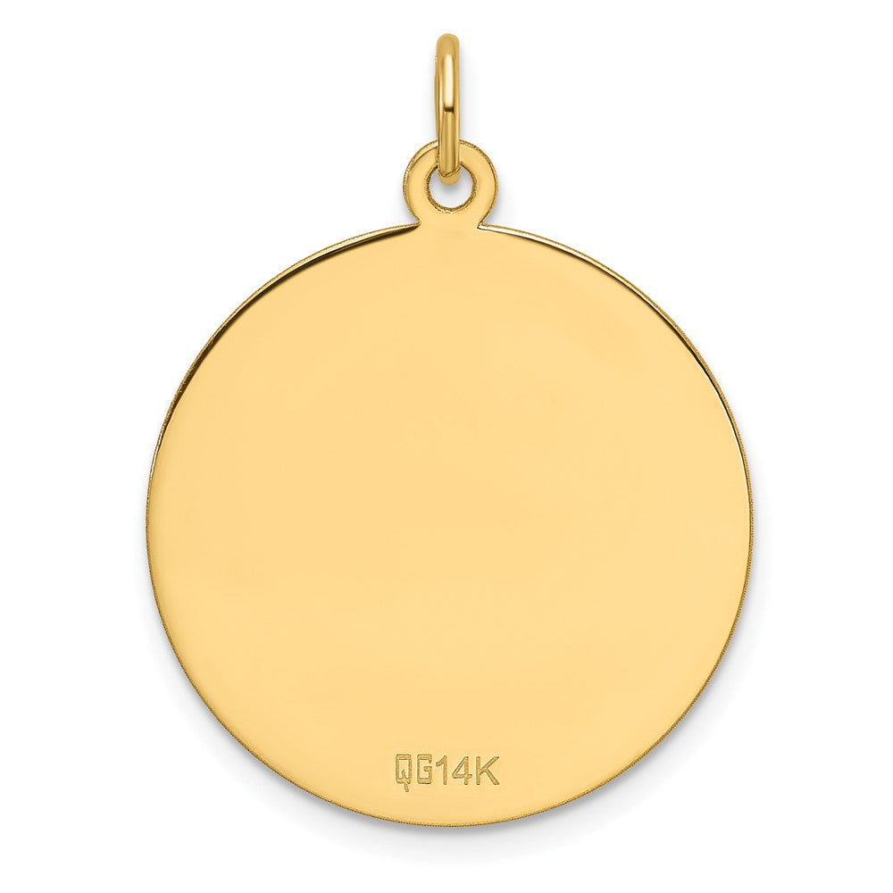 14k Etched .013 Gauge Engravable Round Disc Charm