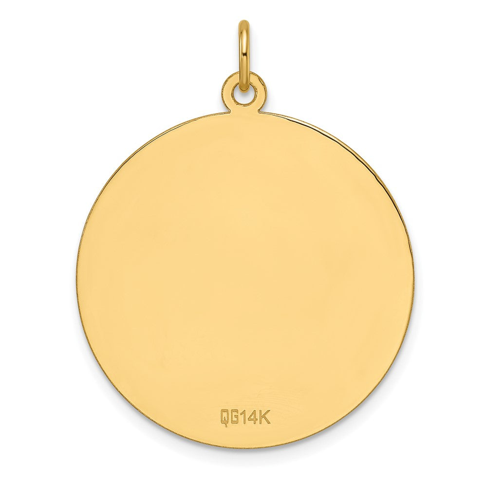 14k Etched .013 Gauge Engravable Round Disc Charm