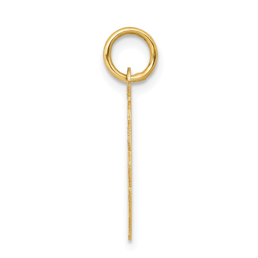 14k Girl Head on .013 Gauge Engravable Scalloped Disc Charm