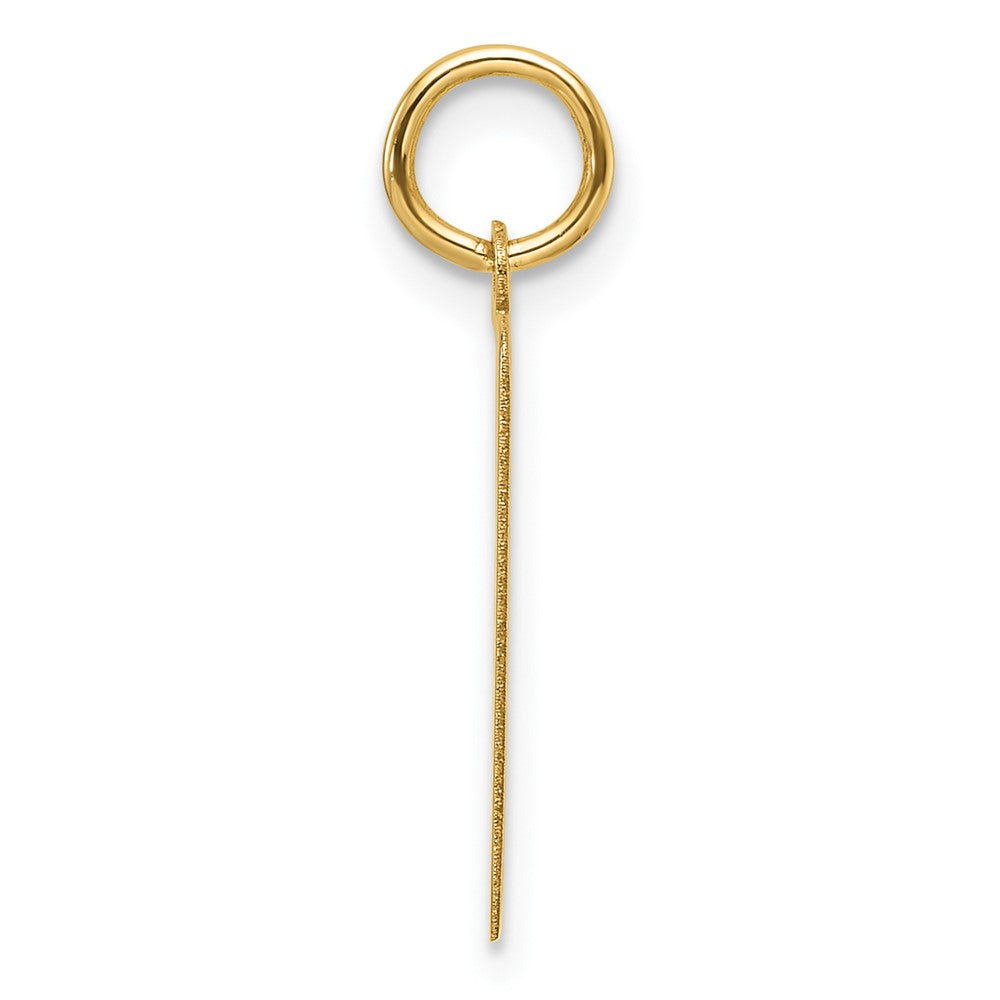 14k Plain .013 Gauge Engravable Rectangular Disc Charm
