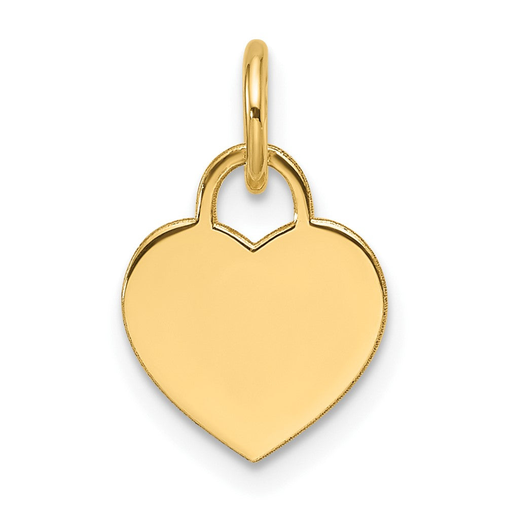 14k Small Engravable Heart Charm