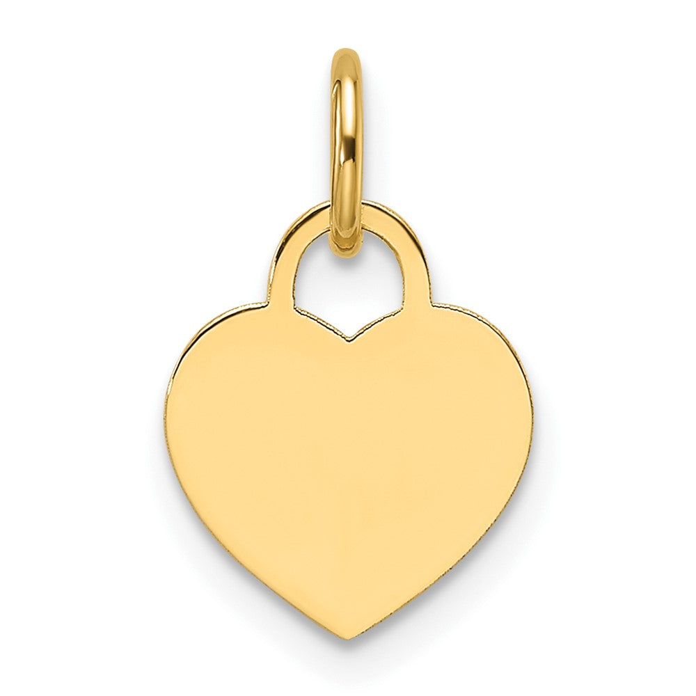 14k Small Engravable Heart Charm