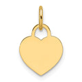 14k Small Engravable Heart Charm