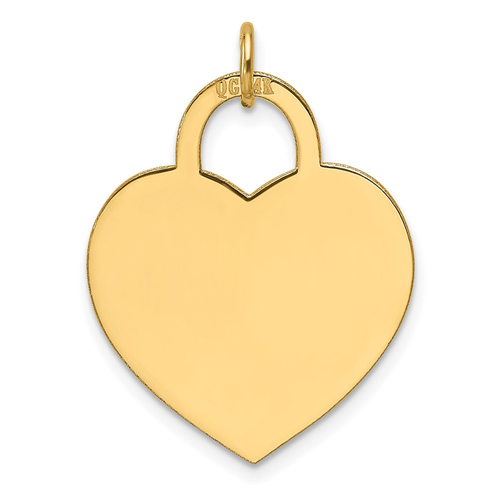 14k Large Engravable Heart Charm