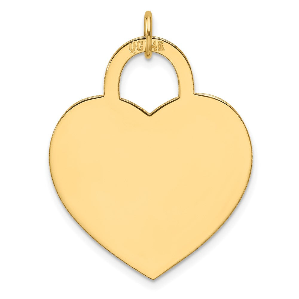 14k Large Engravable Heart Charm