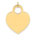 14k Large Engravable Heart Charm