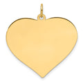 14k Plain .018 Gauge Engravable Heart Disc Charm
