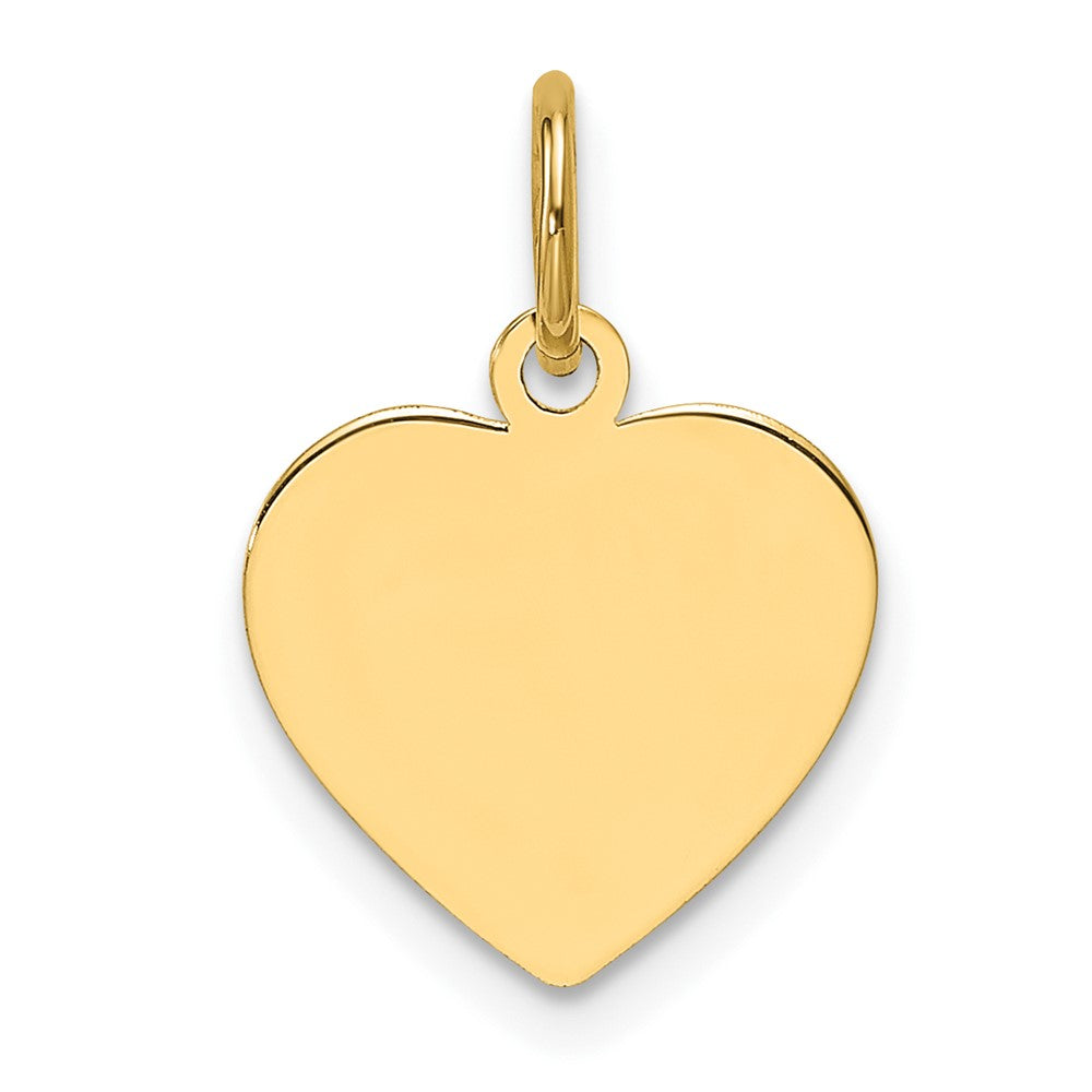 14k Plain .027 Gauge Engravable Heart Disc Charm