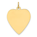 14k Plain .013 Gauge Engravable Heart Disc Charm