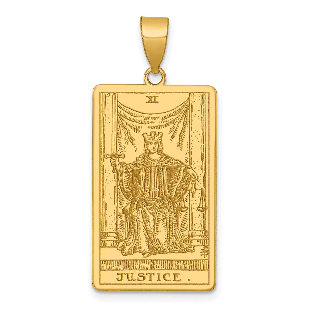 14ky Justice Tarot Card Pendant
