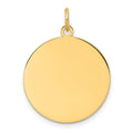 14k Plain .027 Gauge Circular Engravable Disc Charm