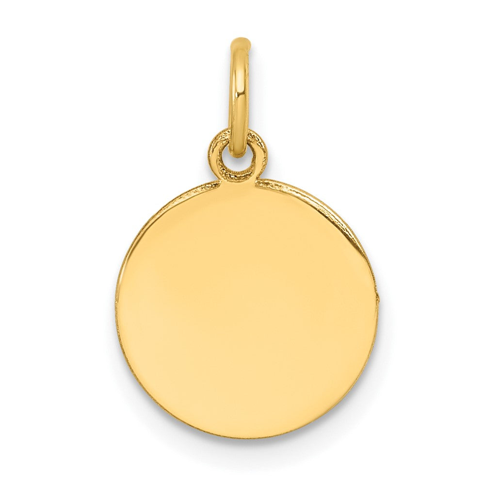 14K Round Disc Charm
