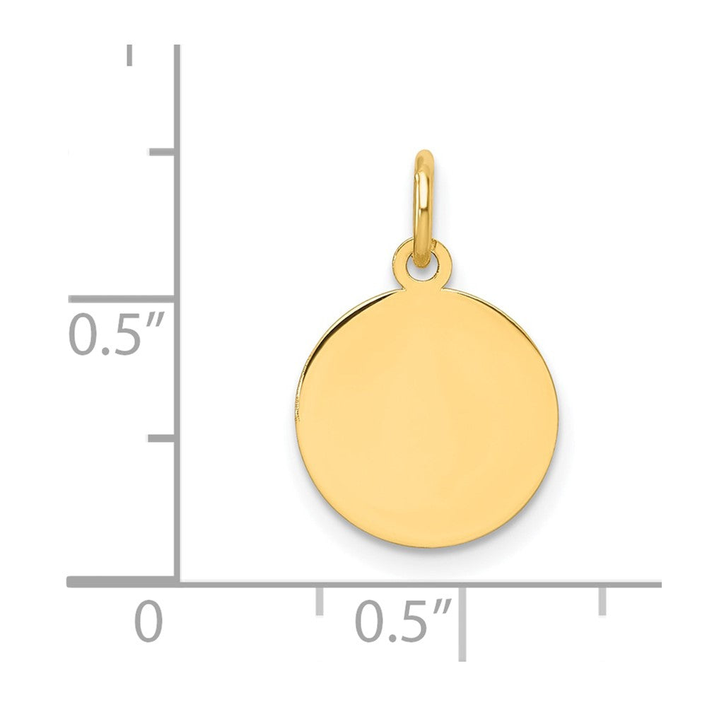 14K Round Disc Charm